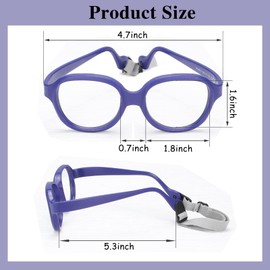 BiBiBear Blue Light Blocking One-piece Frame Glasses for Kids Girls Boys Reduces Eyestrain Blue