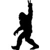 Bigfoot Peace Sign Hand (Facing Left) Sasquatch Peace Symbol Vinyl Cutout Sticker Rub On Decal 2.5-by-4.5 Inches (red)