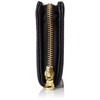 Lee Wallet, Luxury Italian Soft Leather, Round Zipper, Black