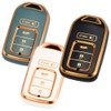 Lcyam Key Fob Cover Keychain 4 Button for Honda Accord