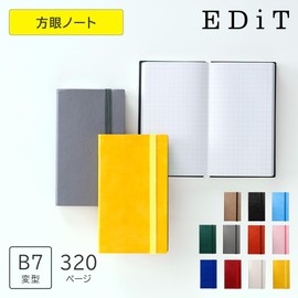 EDiT MARKS Small Grid Notebook Using Planner Paper, B7 Variant, Grid Notebook, 0.2 inch (5mm), Cute Notebook, Business Notebook, Simple, Stylish
