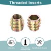 sourcing map 20Pcs Hex Threaded Inserts, M8-1.25x13 Zinc Alloy Hex-Flush