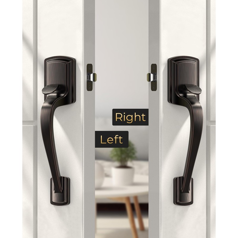 Mensarix Front Door Handle No Lock for Right & Left