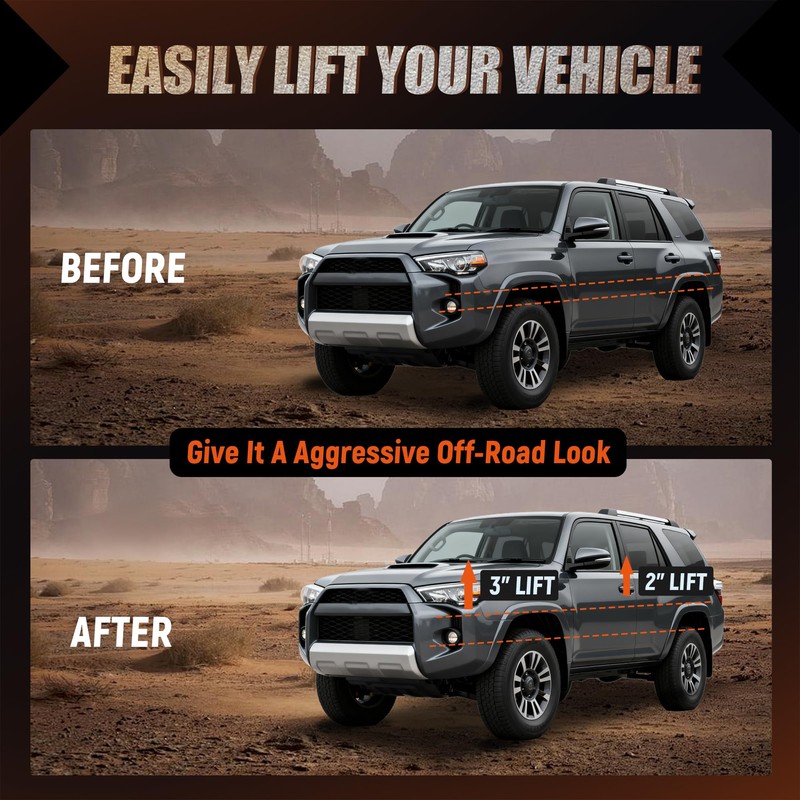 FlexHitch 3" Front + 2" Rear Full Leveling Lift kit