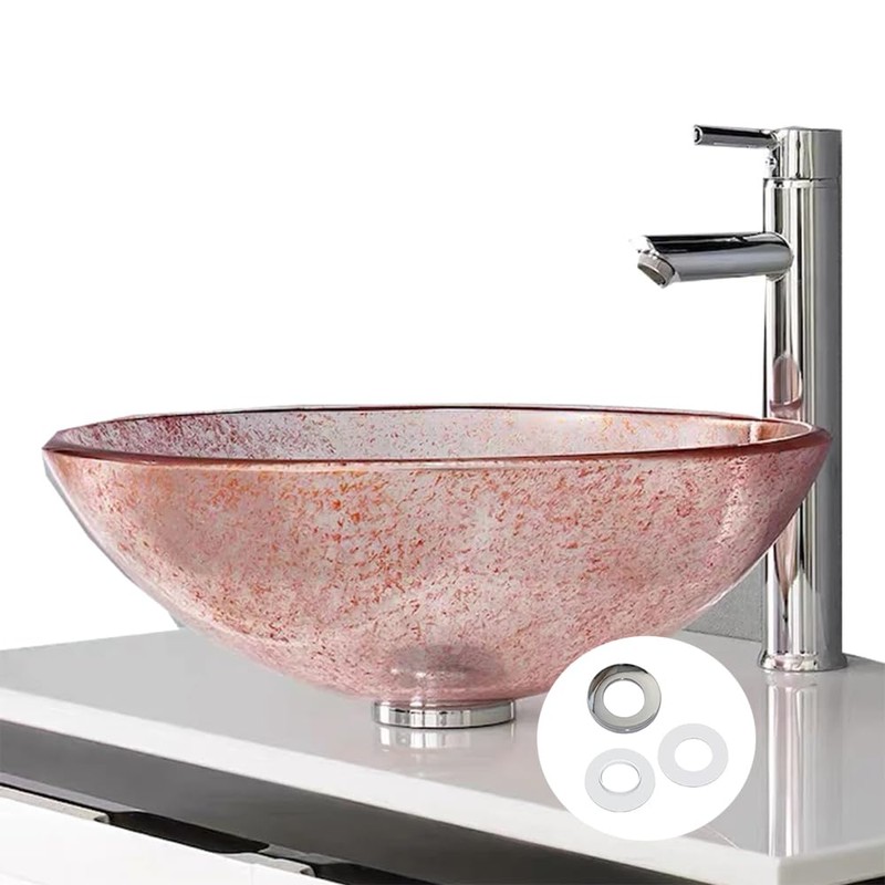 KECTIAKL Vessel Sink Mounting Ring Fit for Home Bathroom Glass