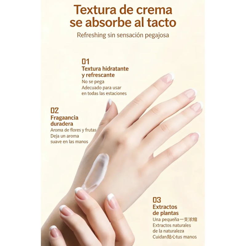 Crema De Manos Hidratante Nutritiva 10 Aromas Portátil Set