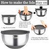 Wildone Mixing Bowls with Airtight Lids, 22 PCS Stainless Steel