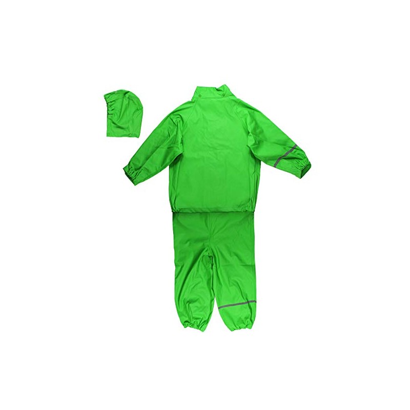 Celavi Unisex Basic Suit Solid Raincoat, Green, 120 cm