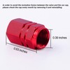 EBOOT 8 Pcs Red Tire Stem Valve Caps Wheel Valve