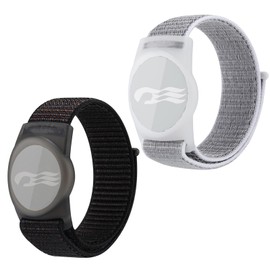 2 Packs Princess Cruise Medallion Holder,Compatible For Princess Cruise Medallion,Breathable Hook&Loop Nylon Sport Style (Black-Grey)