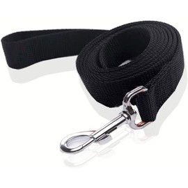 Nylon Dog Leash 4 Ft 5 Feet 6 Foot Long, Walking Training Dog Leashes for Medium Large Dogs, 1 Inch Wide(5ft, Black)
