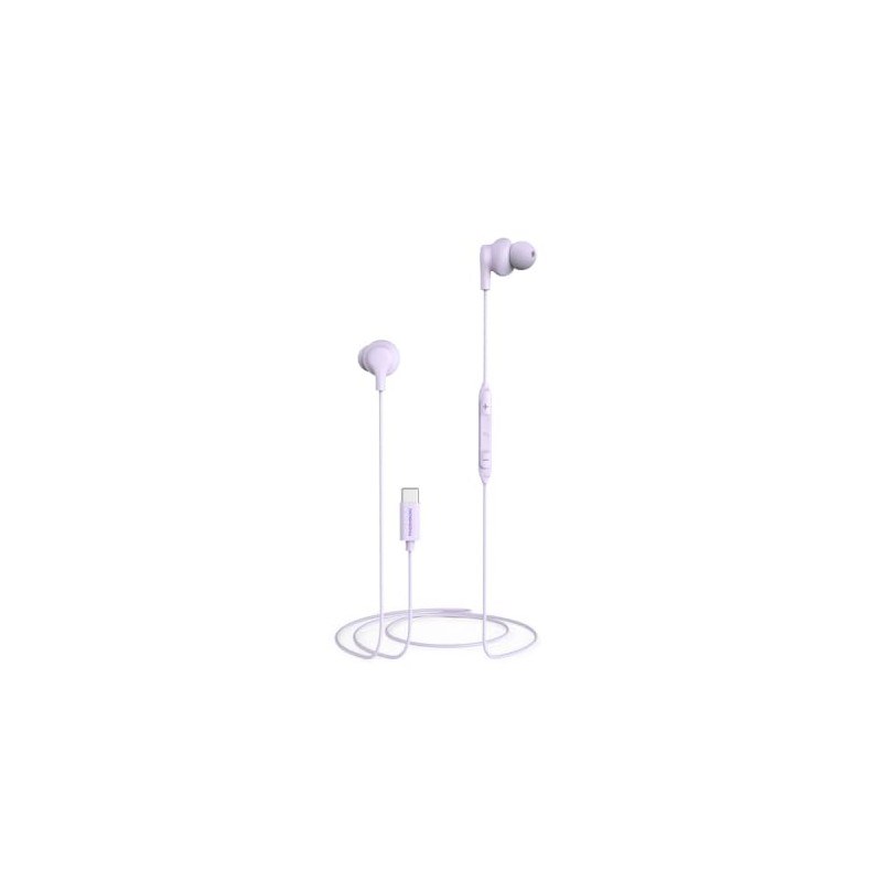 THOMSON Earphones Intra-AUR, Micro., Protect, Anti-Scrink Protection, USB-C, Purple