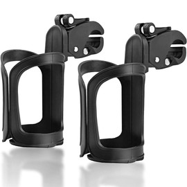katmerio Drinks Holder for Prams, 360 Degree Rotation Dummy Bottles, Coffee Holder, Bottle Holder for Bicycles, Mountain Bikes, Pushchairs and Wheelchair