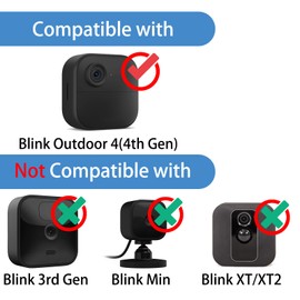 5W Solar Panel Charge Compatible with Blink Outdoor 4（4th Gen） Camera, Includes 13.1ft Waterproof Cable & Wall Mount (for Blink 4 (3-Pack))