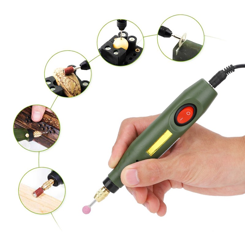 19Pcs Electric Grinder Machine Set Mini Adjustable Speed Hand Tool
