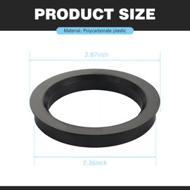 Zeathery 4 PCS Hub Centric Ring, 60.1mm ID to 73.1mm OD Wheel Hub Shock Absorber Adapter Ring, Perfect Fit Plastic Rust-proof Tire Modification Adapter, Compatible with Specific Cars (Black)