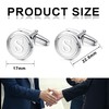 LOLIAS 3 Pairs Initial Cufflinks For Men Classic Mens CuffLinks