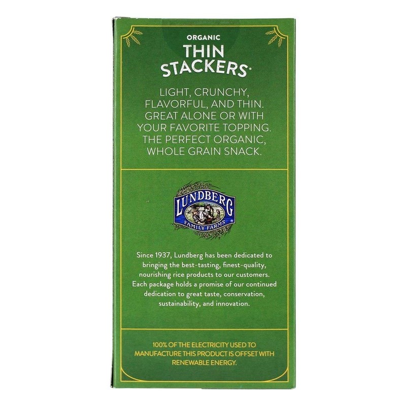 Lundberg Organic Thin Stackers, Basil & Thyme, 6 Oz, Gluten-Free,
