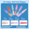 AMiLHiTon 288 formas de uñas dobles para gel constructor y