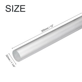 QUARKZMAN Aluminum Round Bar, 1 1/4 Inch Diameter, 6061 Solid Lathe, Metal Rod, 12 Inch Length for DIY Craft Tool