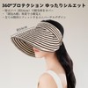 Weuiean TWKD-17 Women's Striped Cap, Sun Visor, UV Protection, Wide