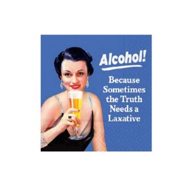 Design Design 624-09796 Truth Needs a Laxative Beverage Napkin, Multicolor