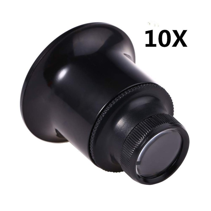 10X 15X 20X Black Jewelers Loupe Magnifier Magnifying Eye Loop