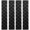 4 Pcs Almohadillas Para Cinturón De Seguridad De Automóvil Negro