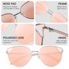 DUCO Oversized Cat Eye Sunglasses for Women Retro Round Polarized