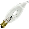 Bulbrite 15CFC/25/2 15-Watt Incandescent Flame Tip CA8 Chandelier Bulb, Candelabra