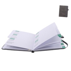 VILLFUL Mini Address Book Pen Holder Portable Organizer for Home and Office Small Faux Leather Design Includes Index Pages for Easy Access