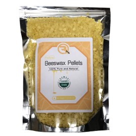 1 LB Pure Natural Yellow Beeswax Pellets for Candle Soap Making, Lip Balms Skin Care Product Making, Cosmetic Grade, Triple Filtered (Yellow, 1 LB)