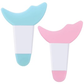 Multi-functional Eye Makeup Auxiliary Guard Tool Set of 2 Mascara Guard Eyeshadow Shield Curler Eyelash Aid Tool Eyelash Perm Pad (B)