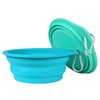 SLSON 2 Pack Dog Bowls Integrated Foldable No Rim Plastic