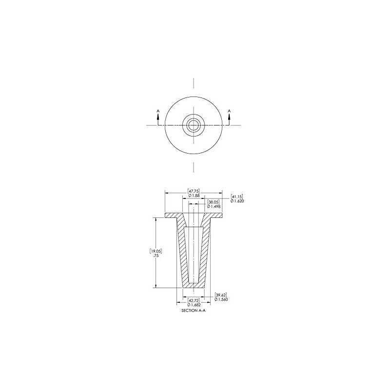 Caplugs 99394307 Plastic Tapered Cap and Plug. T-18, PE-LD, Cap