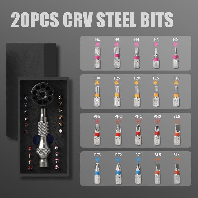 DEPOTA 22-in-1 Magnetic Screwdriver Set Screw Driver Set Kit for