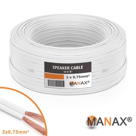Manax Speaker Cable CCA 2x 0.75 mm² Box Cable/Audio Cable