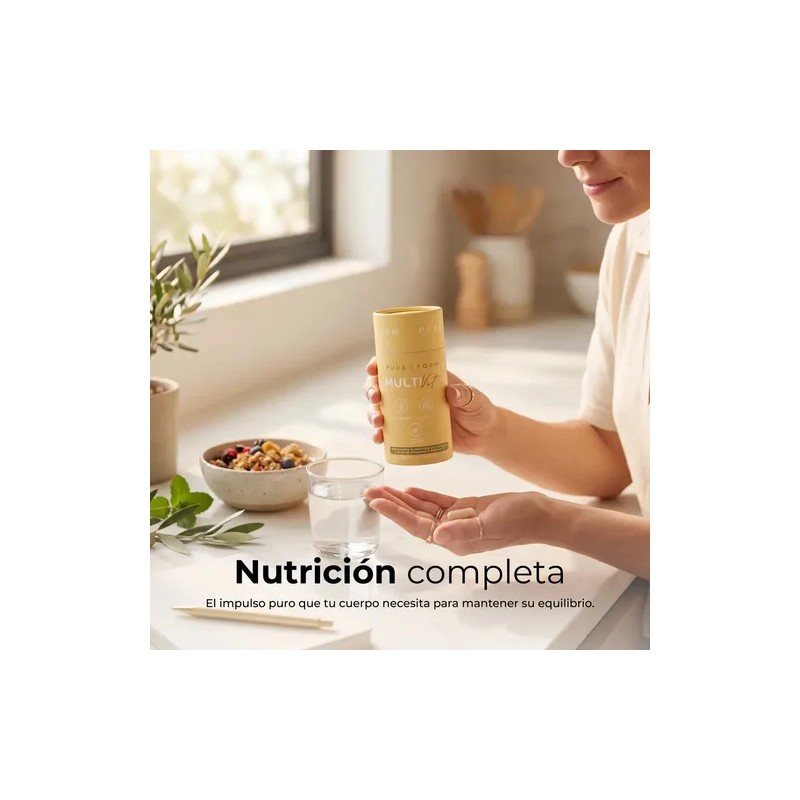 Pure Form Multivit Cápsulas Vitaminas Y Minerales Suplemento Sin Sabor
