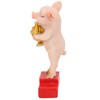 Pig Statue Cute Funny Tabletop Art Resin Pig Figurine Decoration
