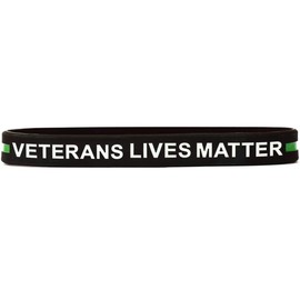 SayitBands One (1) of Veterans Lives Matter Silicone Wristband Bracelets