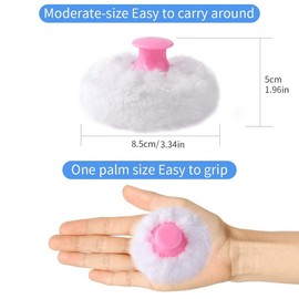2pcs Baby Body Cosmetic Powder Puff Kit Sponge Box Case Container Blue Pink / 2pcs베이비 바디 화장품 파우더 퍼프 키트 스펀지 박스 케이스 용기블루핑크