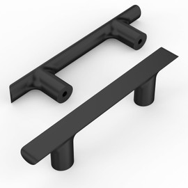 Amerdeco 10 Pack Matte Black Cabinet Pulls 3 Inch(76MM) Hole Centers Kitchen Cabinet Handles Hardware Kitchen Handles for Cabinets Cupboard Handles Drawer Pulls ZH0028