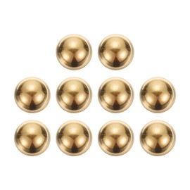 sourcing map 10pcs Precision Solid Brass Bearing Balls 15mm Industrial Brass Ball Spheres for Machinery, Automotive, and DIY