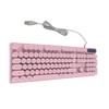 Gaming Keyboard USB Round 104 Keycaps Backlit Ergonomic Fodable Feet