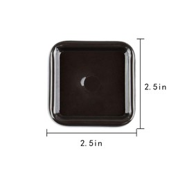 2.5 inch Square Reusable Carpet Bottom Furniture Caster Cups to Protect Hardwood, Tile or Laminate Floors (4 Pack)