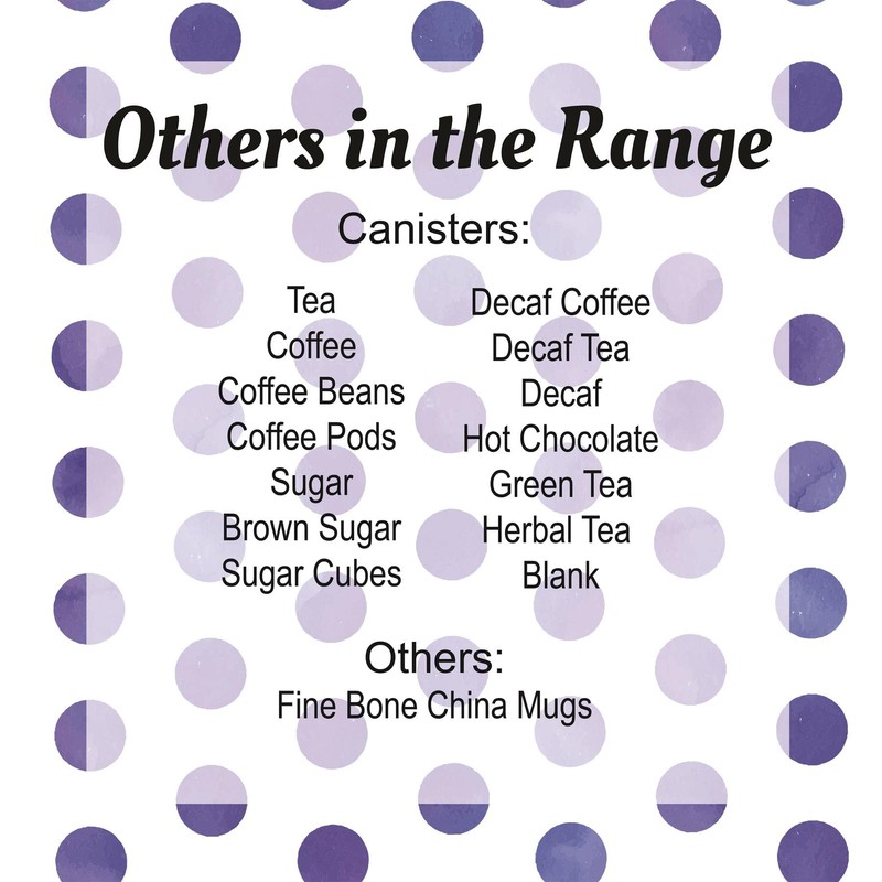 Purely Home Indigo Polka Dots Spots Tea Canister - White