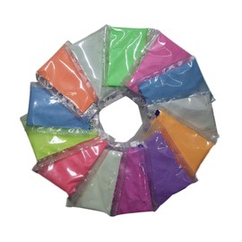 TEHAUX 8pcs Nail Glitter Powder for Art Decoration Non-radiative Fluorescent Shimmering Effects for Night Events and Nail Art Random Colors