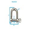 Key Shackle 5 mm with Removable Bar Stainless Steel A4