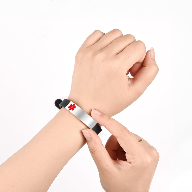 HEABY Medical Alert ID Bracelet Laser Engraved PACEMAKER Adjustable Wristband