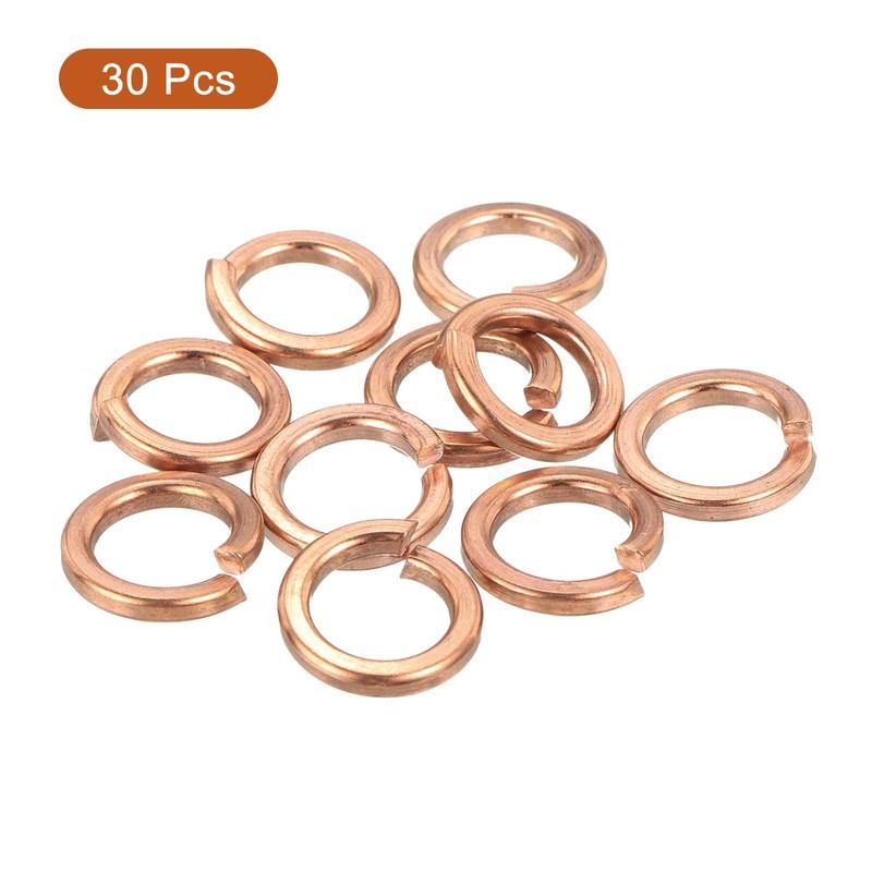 sourcing map 30 Pcs Spring Lock Washer, M8 Split Lock